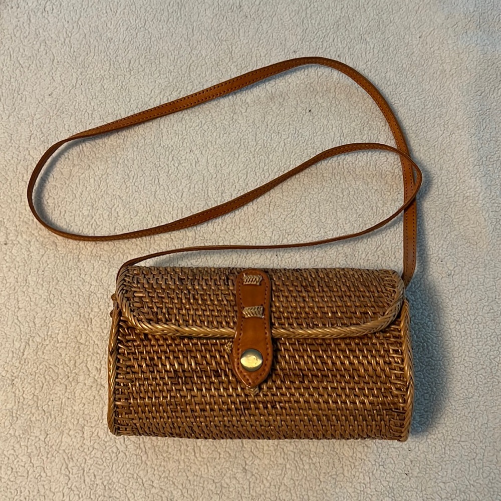 Wicker Cross Body Bag
